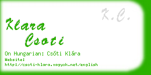 klara csoti business card