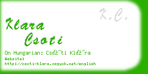 klara csoti business card